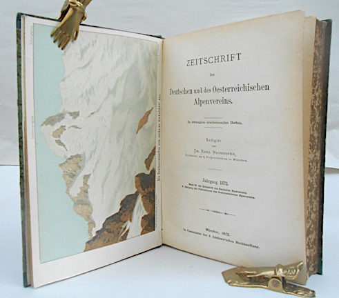 Zeitschrift des Deutschen und Oesterreichischen Alpenvereins. Jahrgang 1872. Band III der Zeitschrift des Deutschen Alpenvereins. X. Jg. d. Oesterreichischen Alpenvereins. 2 Abtheilungen in 1 Band.